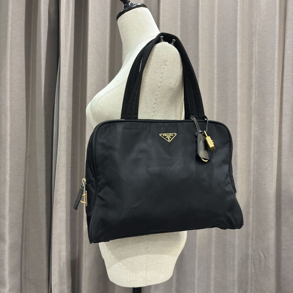 Prada Tessuto Top Handle Bag Black - Picture 2 of 10